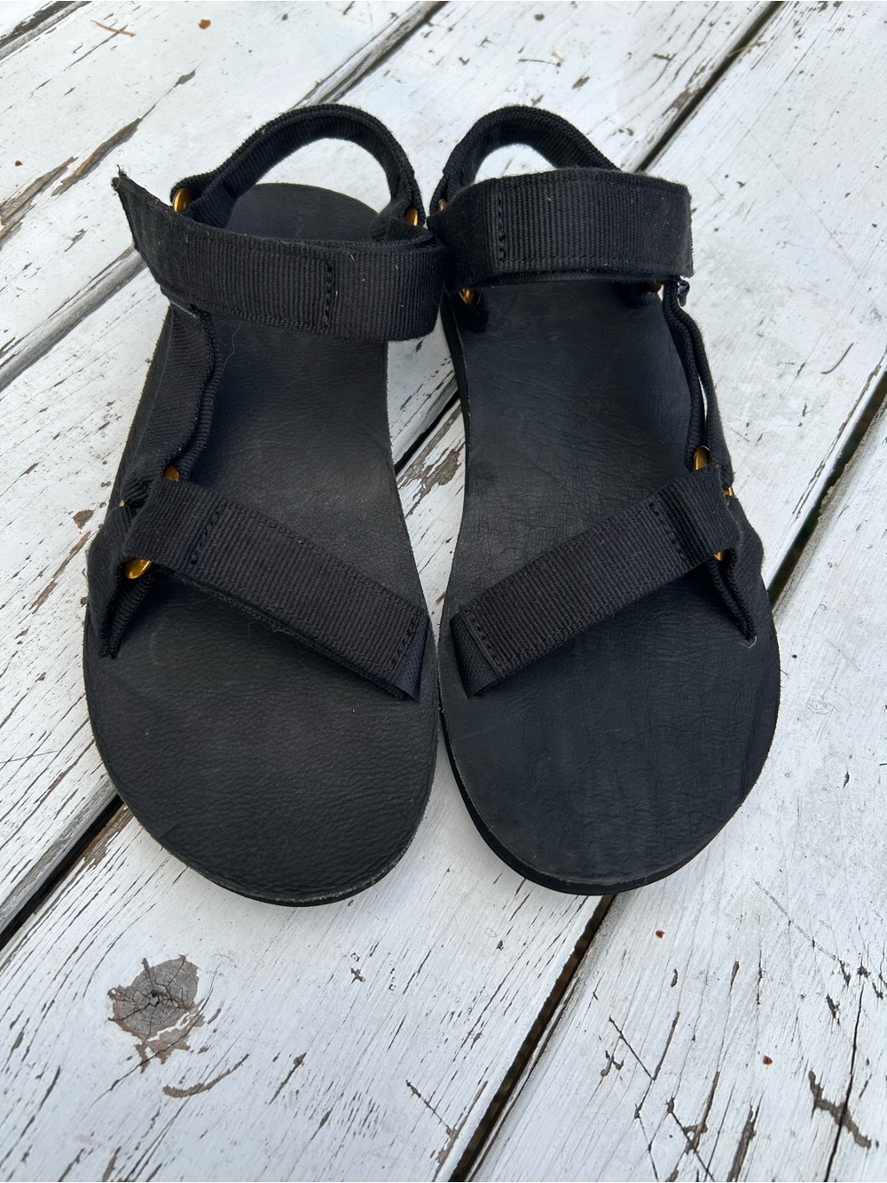 Teva Men's Black Adjustable Strap Sandals